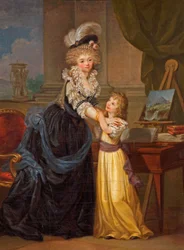 Eine junge Dame und ein kleines Mädchen, ca. 1785